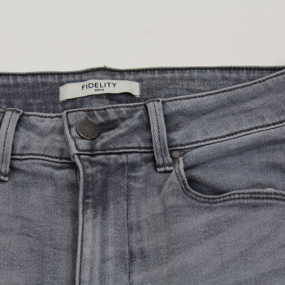 Fidelity Women's Jeans Gray Luna Grommet Shred Hem - Picture 5 of 12